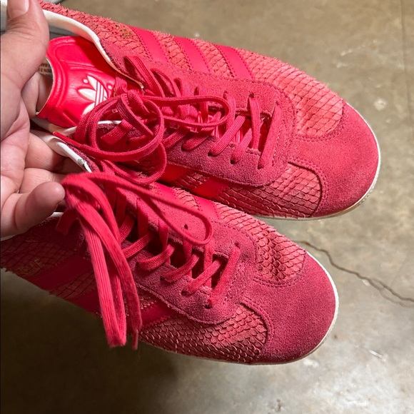 Adidas Vibrant Red Textured Sneakers - Picture 10 of 14